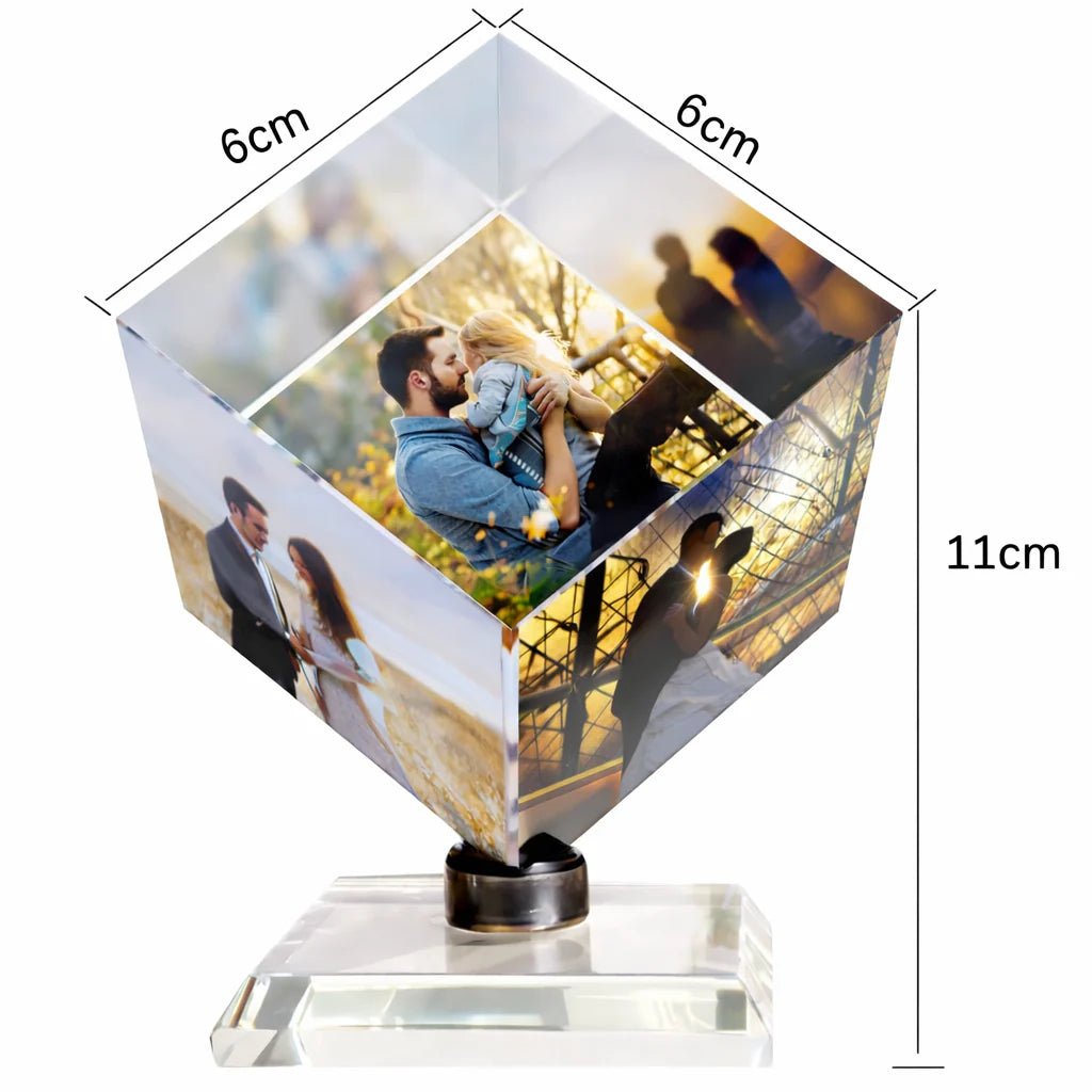 Cubo Recuerdo de Cristal 3D - LUZ DE LUNAS LLC