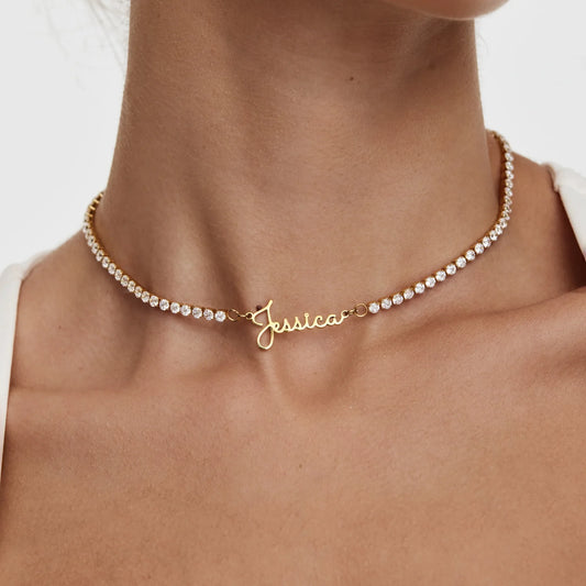 Collar Tennis Con Nombre