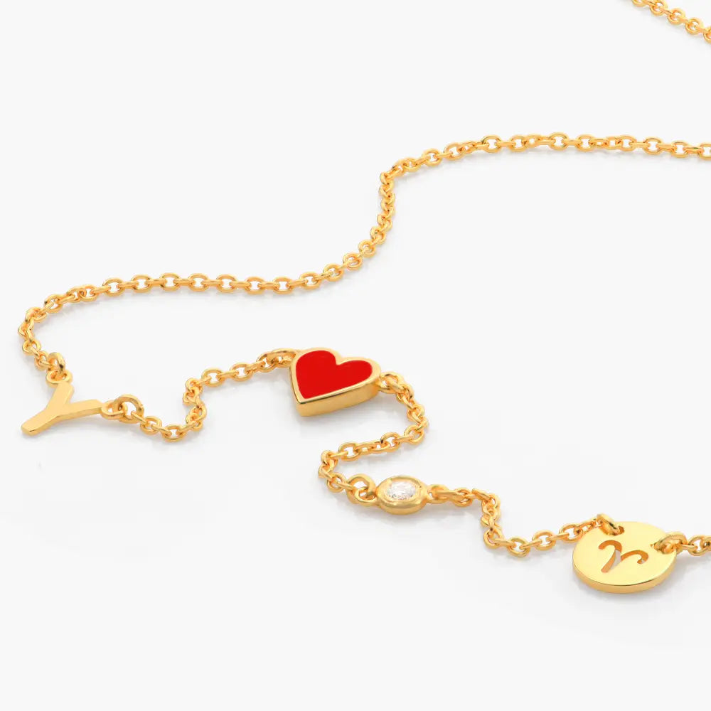 Collar de Charms Espaciales en Oro 18K