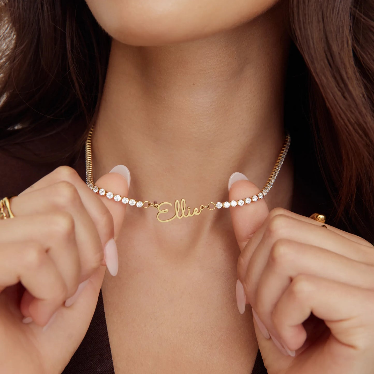 Collar Tennis Con Nombre