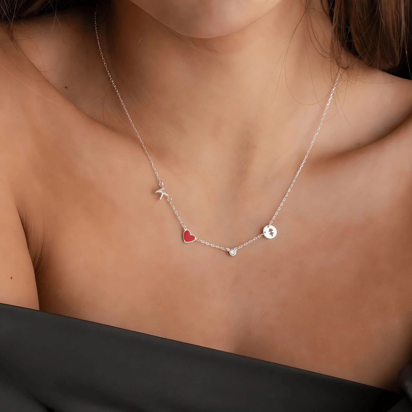 Collar de Charms Espaciales en Oro 18K - LUZ DE LUNAS LLC