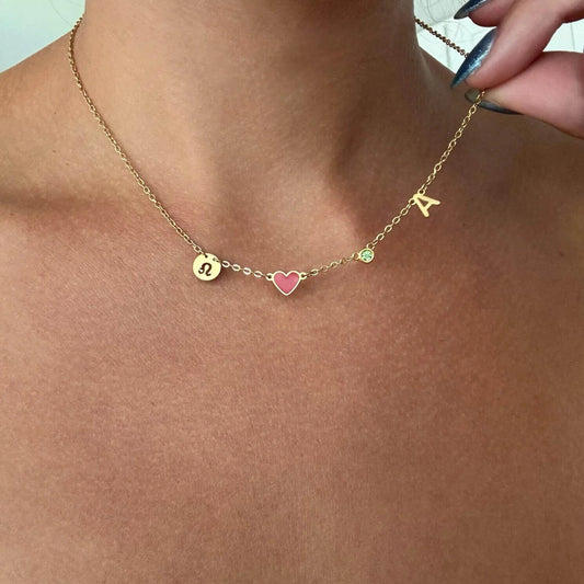 Collar de Charms Espaciales en Oro 18K - LUZ DE LUNAS LLC
