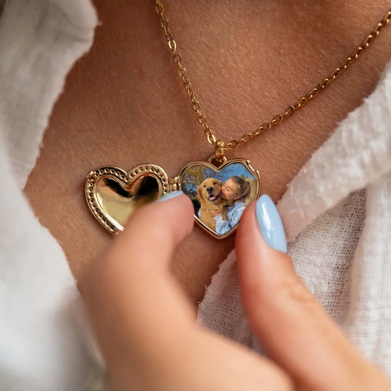 Collar Medallón con Foto - LUZ DE LUNAS LLC