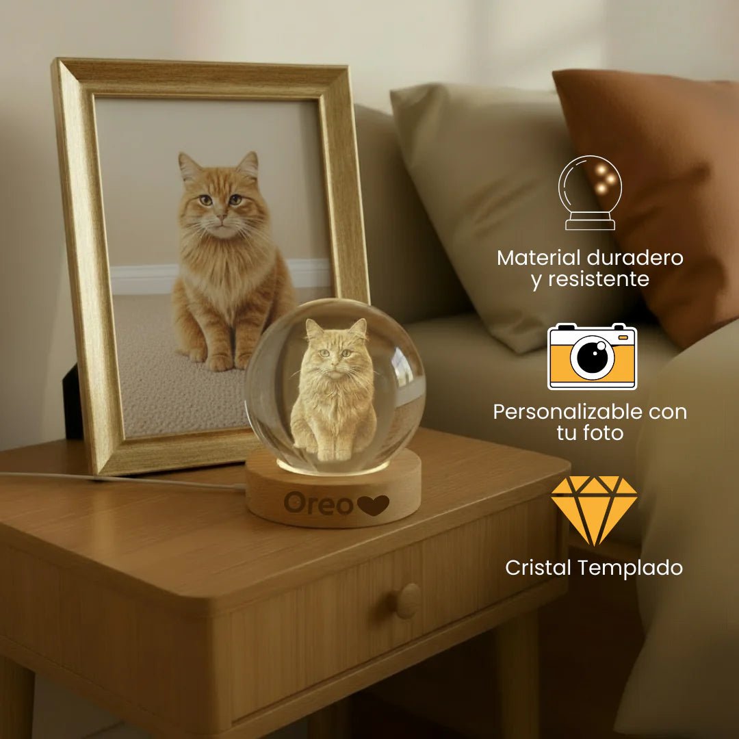 Esfera de cristal Personalizable - LUZ DE LUNAS LLC