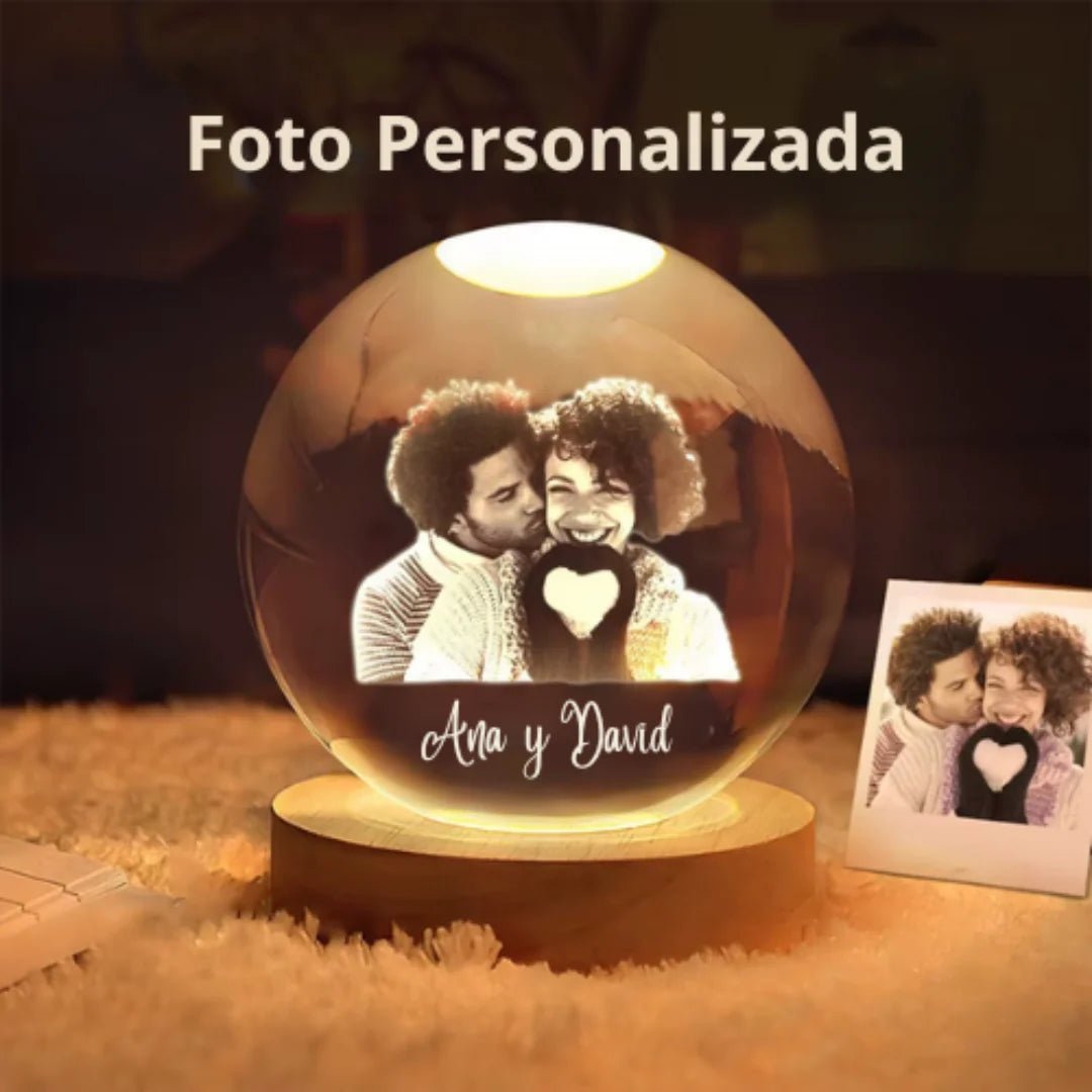 Esfera de cristal Personalizable - LUZ DE LUNAS LLC