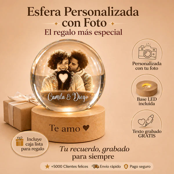 Esfera de cristal Personalizable