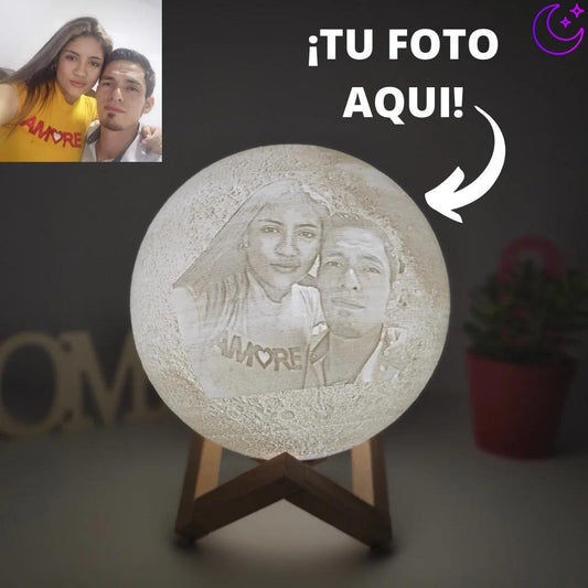 Lampara Luna Personalizada 3D - Luz de Lunas