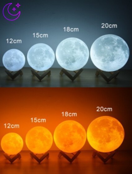Lampara Luna Personalizada 3D - LUZ DE LUNAS LLC