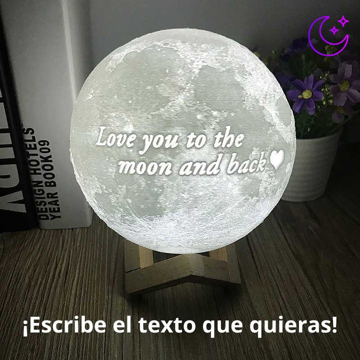 Lampara Luna Personalizada 3D - LUZ DE LUNAS LLC